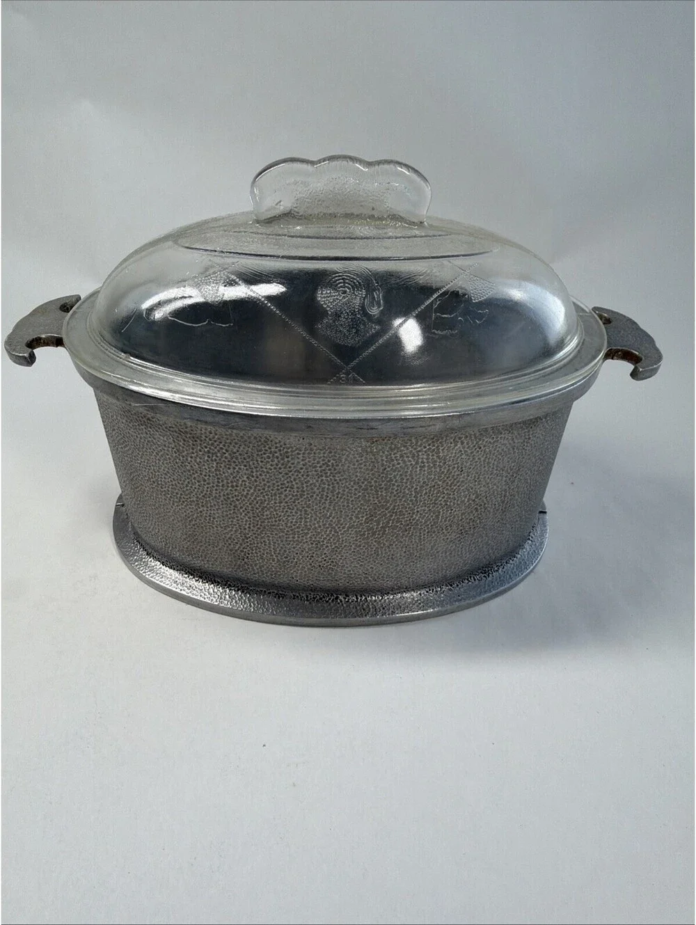 Guardian Service Ware Cast Aluminum Pot, Triangle Pan w Glass Lid